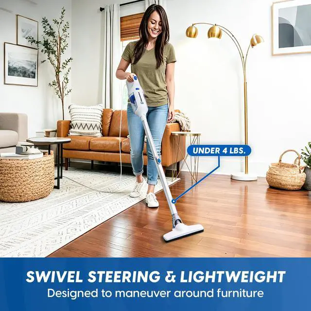 Alt view image 4 of 7 - Corded Stick Vacuum Cleaner 2 in 1 Ultra-Lightweight 14Kpa Power Suction Handheld Vacuum Cleaner with Washable HEPA Filter for Home, Car, Pet Hair, Carpet, Hard Floor