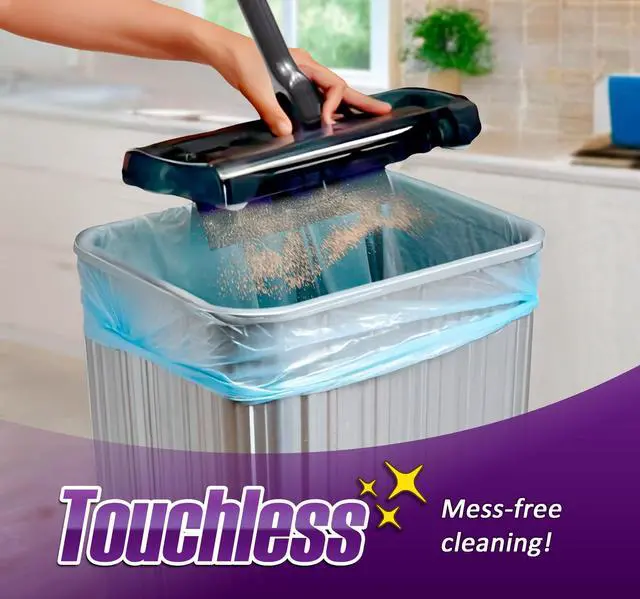 Alt view image 4 of 5 - Swivel Sweeper Max - Cordless Electric Floor and Carpet Sweeper with Rotating Brush for Efficient Cleaning, Quad Brush Technology- Purple