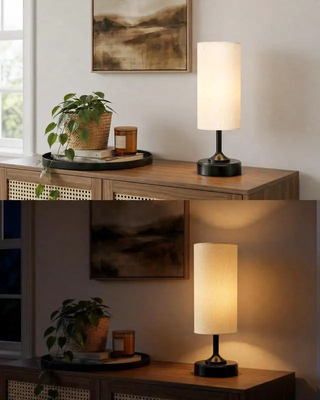 Alt view image 2 of 7 - Cordless Table Lamp with Timer, Small Dimmable Ambient Light