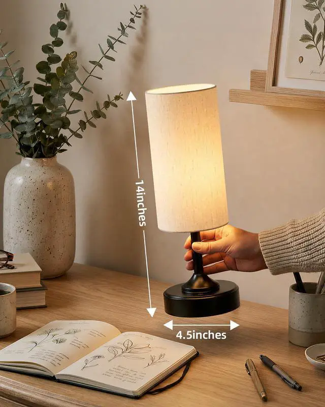 Alt view image 4 of 7 - Cordless Table Lamp with Timer, Small Dimmable Ambient Light