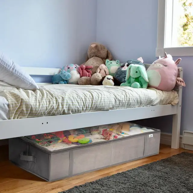 Alt view image 6 of 6 - Closet Organizers and Storage - Maximize Space with Under Bed Storage Containers & Clothes Storage - Ideal Closet Organizer, Toy Storage Organizer & Underbed Storage (Grey, 4 Pack)