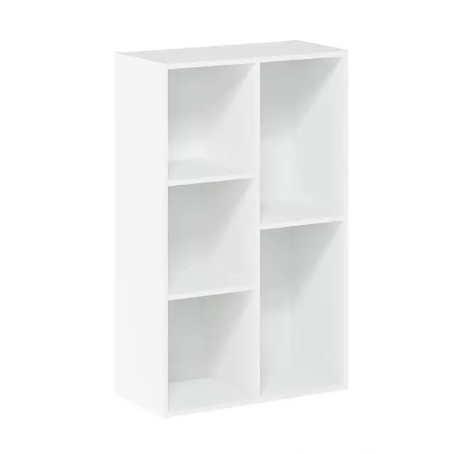 Alt view image 6 of 7 - LUDER Book Shelf, 5-Cube Bookshelf, Reversible Bookcase, 9.4 x 19.5 x 31.5, Easy Assembly, for Living Room, Bedroom, Home Office, White