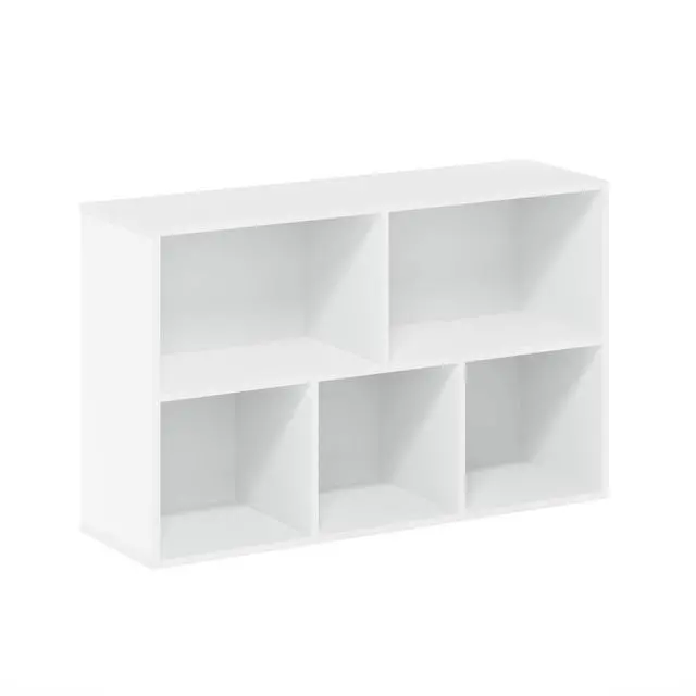 Alt view image 7 of 7 - LUDER Book Shelf, 5-Cube Bookshelf, Reversible Bookcase, 9.4 x 19.5 x 31.5, Easy Assembly, for Living Room, Bedroom, Home Office, White
