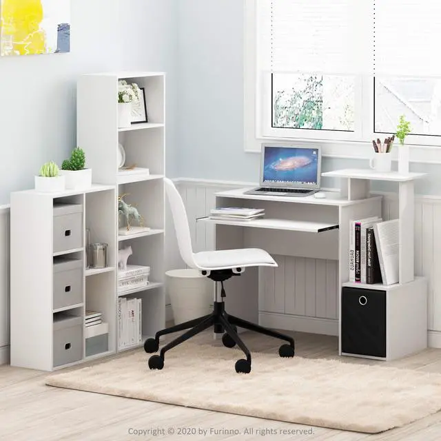 Alt view image 4 of 7 - LUDER Book Shelf, 5-Cube Bookshelf, Reversible Bookcase, 9.4 x 19.5 x 31.5, Easy Assembly, for Living Room, Bedroom, Home Office, White