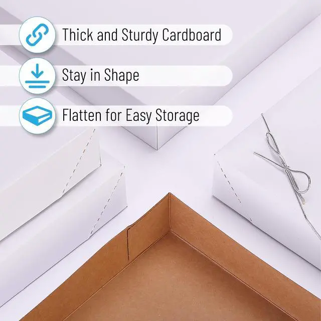 Alt view image 4 of 7 - MPFY- White Shirt Gift Wrap Boxes with Tissue Paper and Wrapping Band,10 Pack, White, 15x9.5"x2", Christmas Gift Boxes with Lids