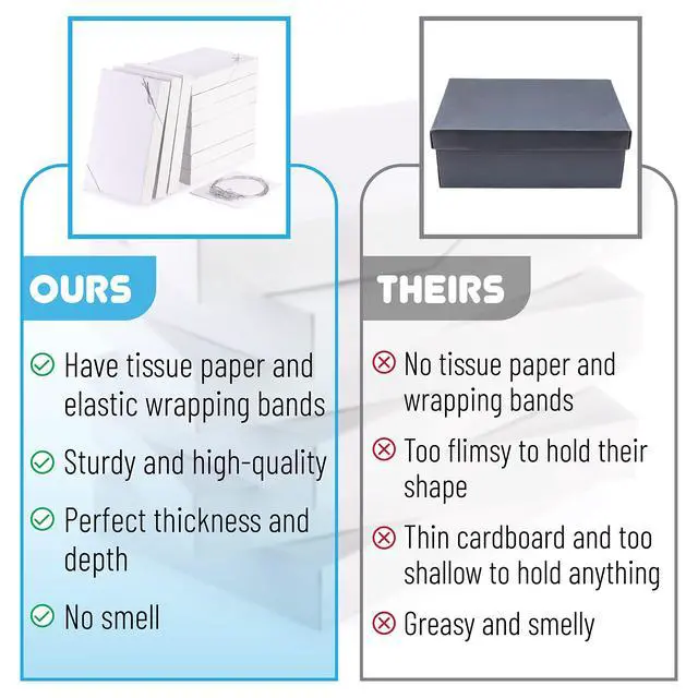 Alt view image 5 of 7 - MPFY- White Shirt Gift Wrap Boxes with Tissue Paper and Wrapping Band,10 Pack, White, 15x9.5"x2", Christmas Gift Boxes with Lids