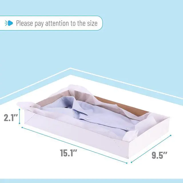 Alt view image 3 of 7 - MPFY- White Shirt Gift Wrap Boxes with Tissue Paper and Wrapping Band,10 Pack, White, 15x9.5"x2", Christmas Gift Boxes with Lids