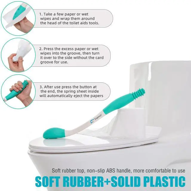 Alt view image 6 of 7 - Toilet Aids for Wiping Bottom 3 Pack Self Wipe Assist Long Short Handle,Butt Wiper Tool with Boxes for Garage Storage,Daily Living Toilet Tissue aids for Women,Men,Disability and Elderly