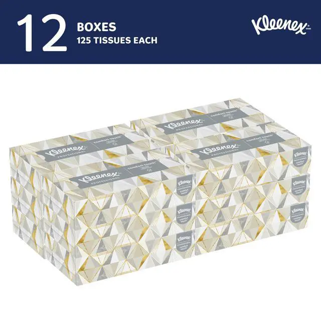 Alt view image 2 of 7 - ® Professional Facial Tissue, Bulk (03076), 2-Ply, White, Flat Facial Tissue Boxes for Business, Convenience Case (125 Tissues/Box, 12 Boxes/Case, 1,500 Tissues/Case)