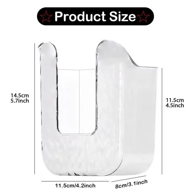Alt view image 2 of 6 - Kitchen Wipes Storage, Flushable Wipes Holder for Bathroom, Wall-Mounted Tissue Box, Non-Slip Flushable Wipes Holder, Wipe Container, Wipes Dispenser for Kitchen Bedroom Bathroom, White