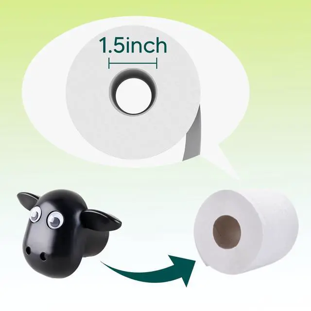 Alt view image 6 of 7 - Sheep Toilet Paper Roll Holder, Tissue Paper Storage Stand, 3D Printed Black Sheep Loo Roll Holder, Wall Mount Tissue Basket for Bathroom, Fun Housewarming Gift & Bathroom Decor (3)