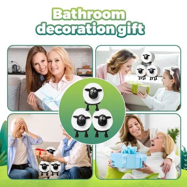 Alt view image 7 of 7 - Sheep Toilet Paper Roll Holder, Tissue Paper Storage Stand, 3D Printed Black Sheep Loo Roll Holder, Wall Mount Tissue Basket for Bathroom, Fun Housewarming Gift & Bathroom Decor (3)