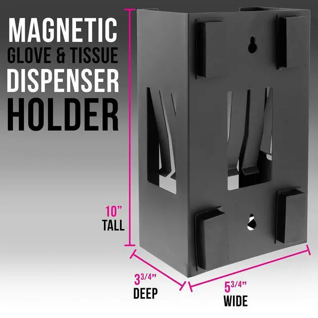 Alt view image 2 of 4 - Glove Holder for Wall Mount, Glove Dispenser, Tissue Box Holder for Wall Mount, Magnetic Latex Gloves Dispenser