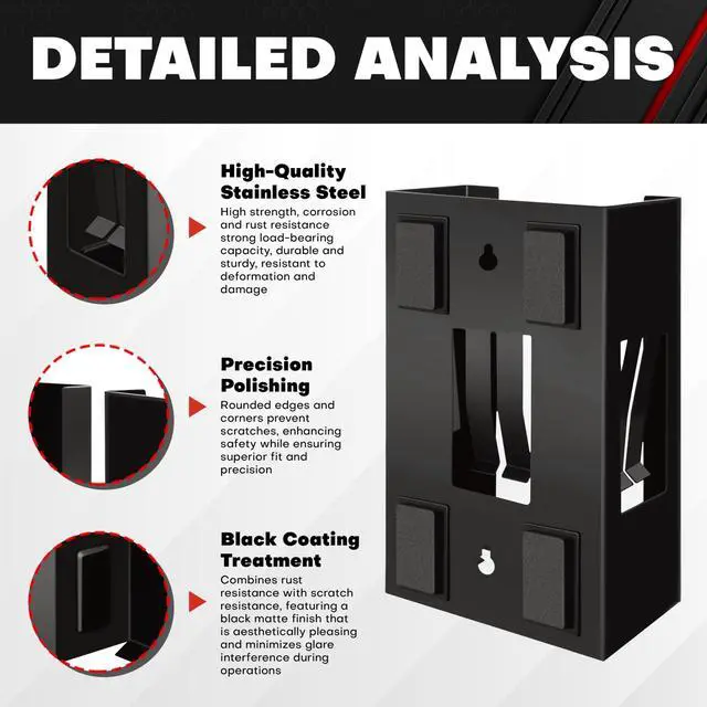 Alt view image 3 of 7 - Magnetic Glove Box Holder, Tissue Dispenser, Holds Boxes of Gloves, Towels, Wipes and Tissues,Suitable for Wall mounting, toolboxes, garages, workshops, Offices and Kitchens