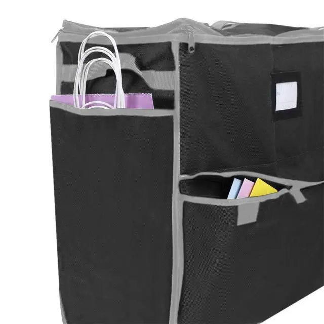 Alt view image 6 of 6 - Unique Holiday Storage Organizer for Gift Bag and Wrapping Accessories (Black)