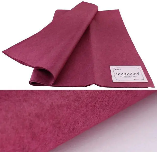 Alt view image 2 of 7 - 100 Sheets Burgundy Wine Color Tissue Wrapping Paper Bulk 20 x 15 Inches for Gift Favor Bags Boxes Flowers Packaging Crafts DIY Art Projects and Party Decorations