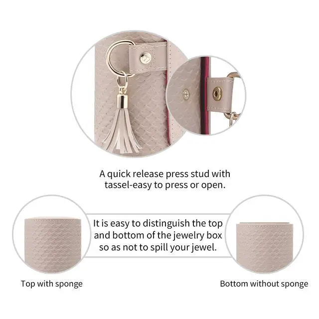 Alt view image 6 of 7 - Viaggio Mothers Day Gifts Her - Small Jewelry Case Box - Travel Essential Accessories for Women, Travelers, Couples, Mom, Friends, Bridesmaid