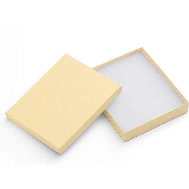 Main image of 42PC Jewelry Gift Boxes With Lids - Kraft 6x5x1, Cotton Filled Brown for Necklaces, Bracelets - Bulk Shipping Boxes for Small Business, Accessories