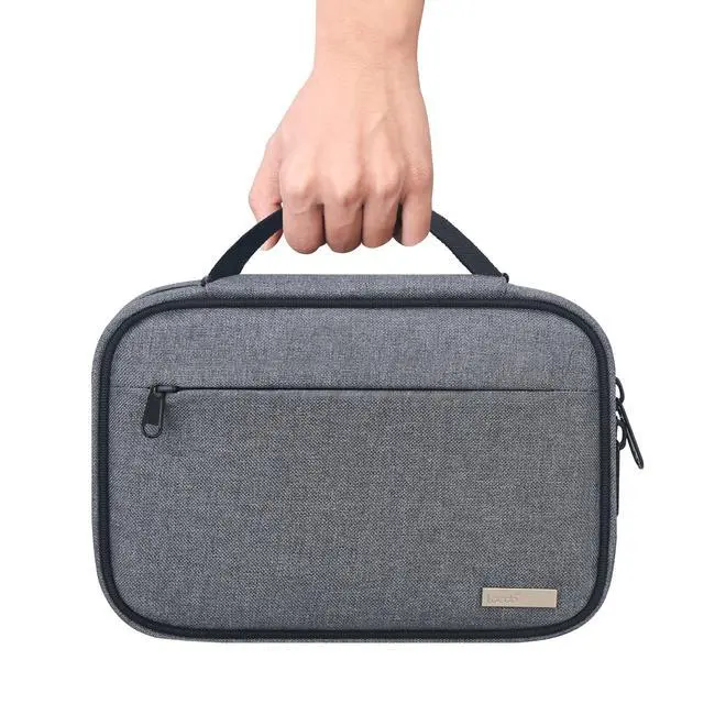 Alt view image 5 of 7 - Cord Organizer Travel, Cable Organizer Bag Case, Portable Electronics Organizer travel Case, 6 Layer Large Capacity Charging Cords Storage organizer for Cables, SD Card, Travel Essentials, Gray