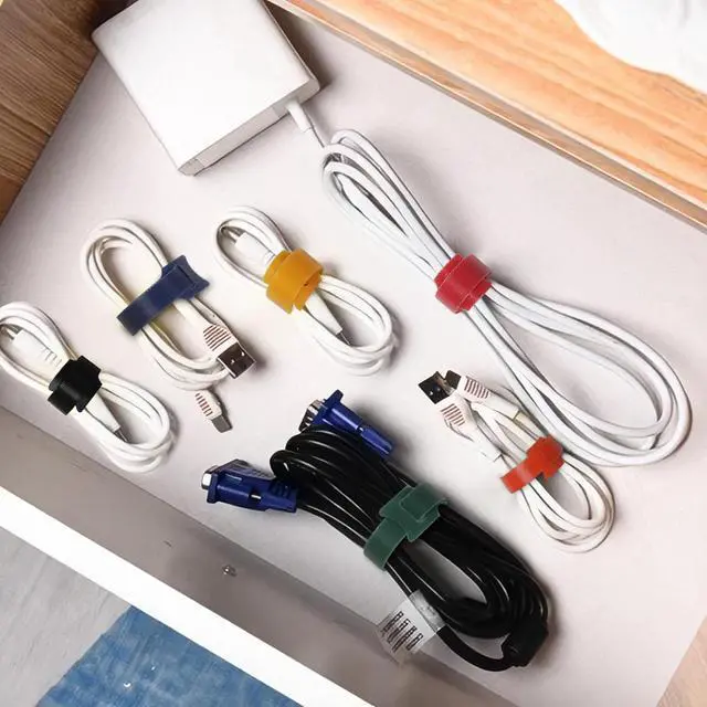 Alt view image 4 of 5 - Cable Ties 180PCS, 4+6+8+10 inch Reusable Multi-Colour Cable Ties Wire Ties Cord Organizer Cable Organizer Adjustable Cable Management for Cable Management (4+6+8+10 Inch(Colorful))