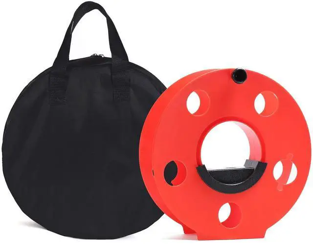 Alt view image 2 of 6 - Heavy Duty Impact Resistant Plastic Extension Cord Storage Reel With Bag 1 Pack Durable & Safe, Lightweight & Portable, Ideal for Outdoor Projects & DIY Maintenance 100 Feet RED