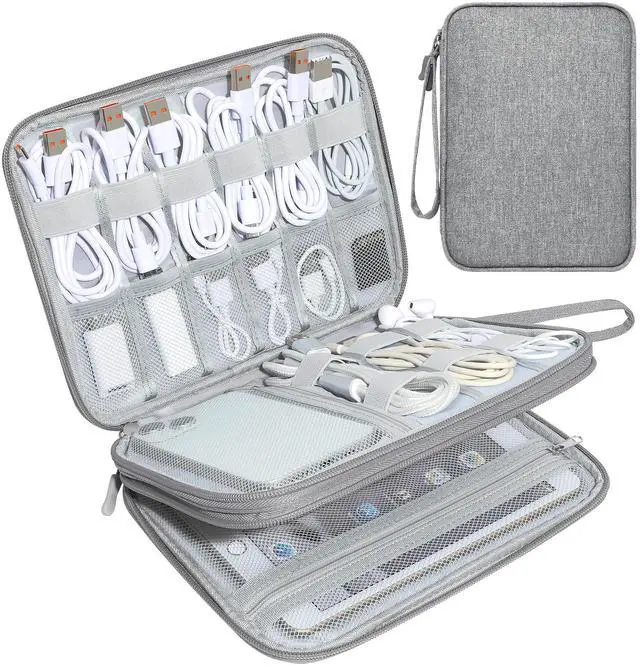 Main image of Electronics Organizer Travel, Travel Cord Organizer Case, Compact Electronics Accessories Bag for Cable, Cord, Charger, Phone