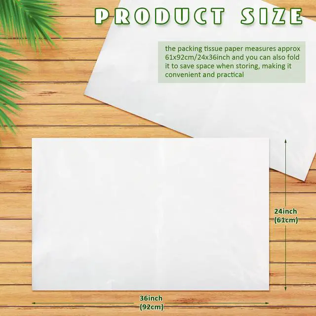 Alt view image 2 of 7 - 100 Sheets 24 x 36 Inch Acid Free Archival Tissue Paper Unbuffered No Acid Paper White Packing Tissue Papers for Preserving Clothing Storage Festival Mother's Day Arts Craft Decoration