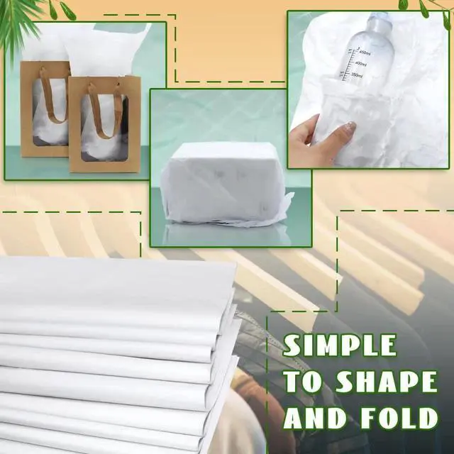 Alt view image 5 of 7 - 100 Sheets 24 x 36 Inch Acid Free Archival Tissue Paper Unbuffered No Acid Paper White Packing Tissue Papers for Preserving Clothing Storage Festival Mother's Day Arts Craft Decoration