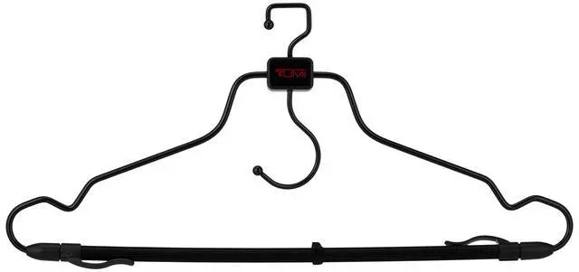 Alt view image 5 of 6 - 2-Piece Hangers Set - Travel Clothes Hanger for Suit, Coat & Trousers - Space Saving Garment Bag Hangers w/ Hooks - Black