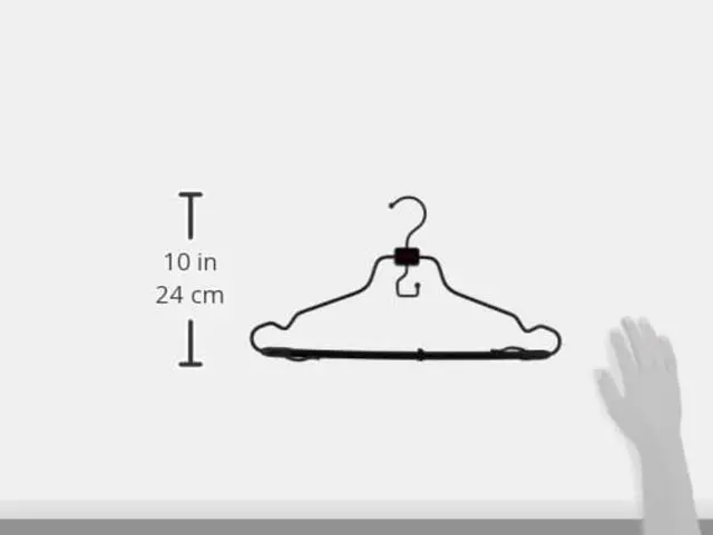 Alt view image 2 of 6 - 2-Piece Hangers Set - Travel Clothes Hanger for Suit, Coat & Trousers - Space Saving Garment Bag Hangers w/ Hooks - Black