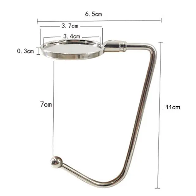 Alt view image 2 of 7 - 8 Pack Purse Hook Hanger, Metal Hook Long Handbag Hanger for Table Desk,Portable Bag Holder Under Counter Handbags Hook for Women Girl