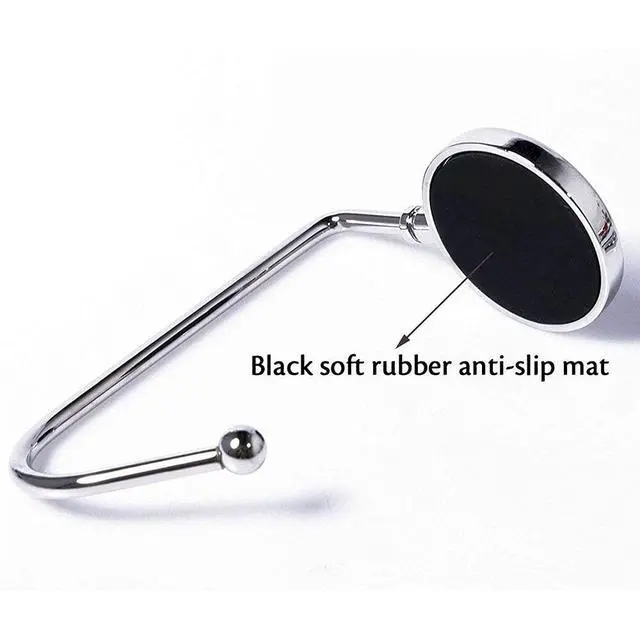 Alt view image 5 of 7 - 8 Pack Purse Hook Hanger, Metal Hook Long Handbag Hanger for Table Desk,Portable Bag Holder Under Counter Handbags Hook for Women Girl