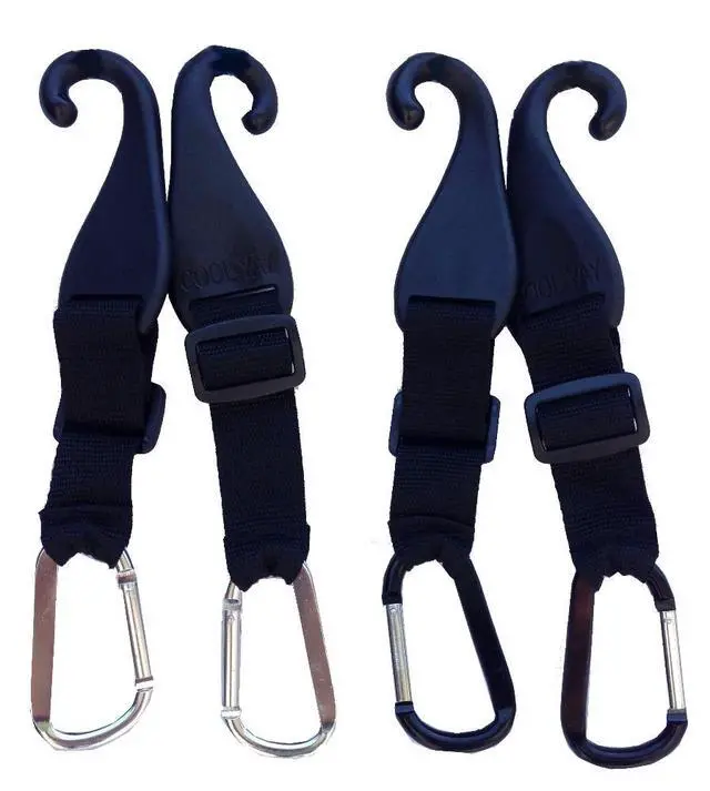 Alt view image 2 of 7 - A Pair of Patented CJ Fence Hooks for Bat Bags, Tennis Bags, Water Bottles and Camping