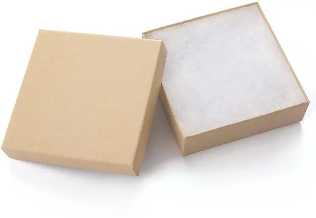 Main image of Jewelry Gift Boxes 20 Pack 3.5x3.5x1 Inch Cardboard Jewelry Boxes,Small Gift Boxes for Jewelry Earrings Necklaces Handmade Bangles Bracelets(Brown)