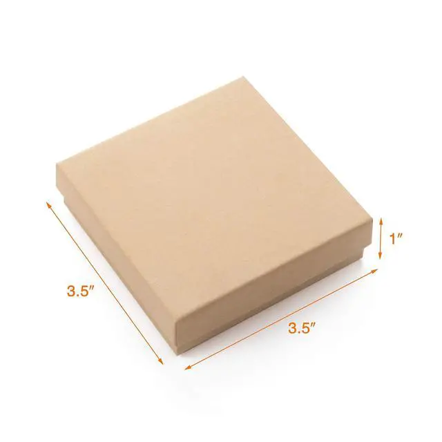 Alt view image 3 of 7 - Jewelry Gift Boxes 20 Pack 3.5x3.5x1 Inch Cardboard Jewelry Boxes,Small Gift Boxes for Jewelry Earrings Necklaces Handmade Bangles Bracelets(Brown)