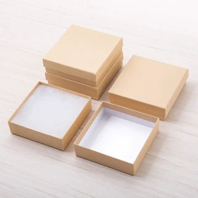 Alt view image 7 of 7 - Jewelry Gift Boxes 20 Pack 3.5x3.5x1 Inch Cardboard Jewelry Boxes,Small Gift Boxes for Jewelry Earrings Necklaces Handmade Bangles Bracelets(Brown)
