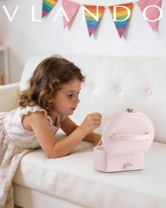 Alt view image 2 of 7 - Musical Jewelry Box for Girls - Valentines Day Gifts for Daughter Kids - Birthday for Girls Ages 4 5 6 7 8-12 Year Old - Kid Music Box with Ballerina for Birthday Bedroom Decor - Light Pink