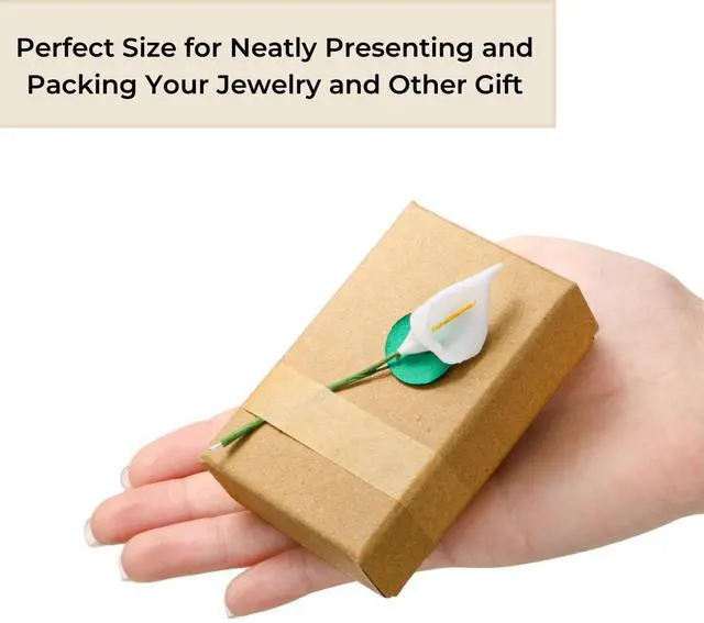 Alt view image 3 of 7 - 40 Pieces Jewelry Gift Boxes, 3.3''L x 2''W x 1''H Small Gift Packaging Box with Lid, Flower Cardboard Paper Jewelry Storage Boxes Bulk for Women Necklaces Bracelets Earrings