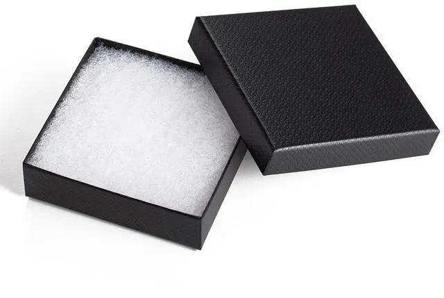 Main image of 20 Pack 3.5x3.5x1 Inch Cardboard Jewelry Boxes,Bracelets,Earrings,Jewelry,Small Gift Packaging,Jewelry Gift Boxes with Lids and Filled with Cotton(Black)
