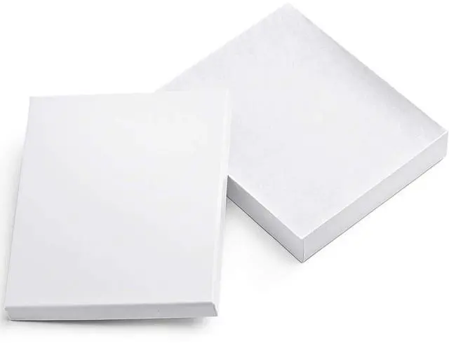 Main image of White 42PC Jewelry Gift Boxes with Lids, 6x5x1 Cotton Filled Glossy Jewelry Boxes, Necklace Gift Box, Bracelet Gift Box, Earring Box, Bulk Jewelry Boxes for Shipping, Small Business