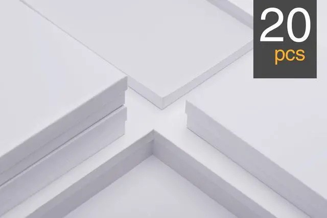 Alt view image 3 of 7 - 8x5.5x1.25 20 Cotton Filled White Jewelry Gift Boxes, Kraft Cardboard Jewelry Boxes, JewelryBox for Small Business & Wearable Nails Enhancement