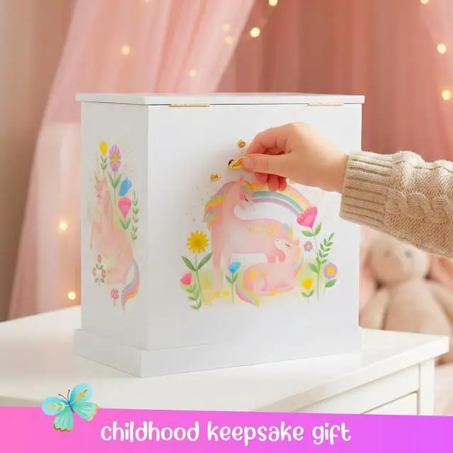 Alt view image 7 of 7 - Unicorn Musical Jewelry Box for Girls Unicorn Toys for Girls Age 4-6 Kids Jewelry Box with Drawers