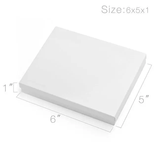 Alt view image 7 of 7 - White 42PC Jewelry Gift Boxes with Lids, 6x5x1 Cotton Filled Glossy Jewelry Boxes, Necklace Gift Box, Bracelet Gift Box, Earring Box, Bulk Jewelry Boxes for Shipping, Small Business