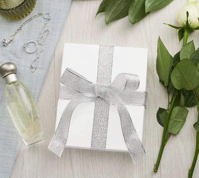 Alt view image 4 of 7 - White 42PC Jewelry Gift Boxes with Lids, 6x5x1 Cotton Filled Glossy Jewelry Boxes, Necklace Gift Box, Bracelet Gift Box, Earring Box, Bulk Jewelry Boxes for Shipping, Small Business