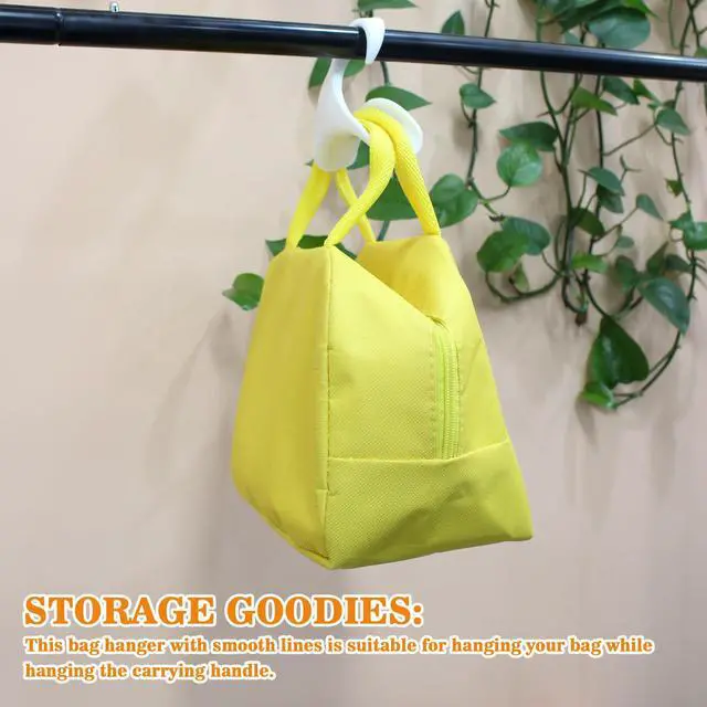 Alt view image 5 of 7 - 14Pcs Purse Hanger Hook Acrylic Bag Hook Handbag Organize Hanger for Closet Organizer Storage Purses Handbags Satchels Backpacks Tote Holder (Black & White)