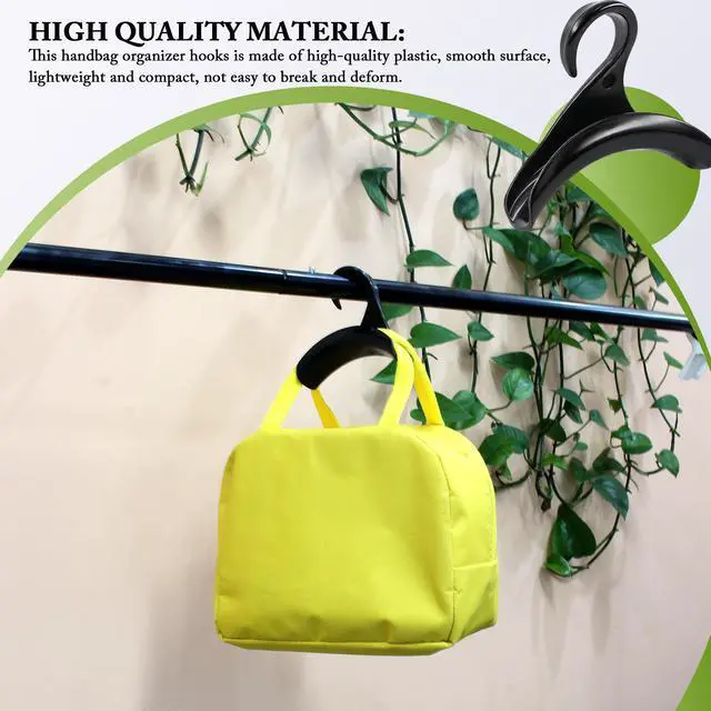 Alt view image 5 of 7 - 14Pcs Handbag Hangers Acrylic Handbag Hooks Purse Hanger Organizer Storage for Closet Organizer Storage Purses Tote Bag Backpacks Handbags Satchels (Black)