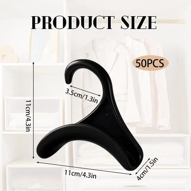 Alt view image 2 of 6 - 50 Pcs Bag Hanger,Purse Holder for Closet Black Backpack Hanger Hook for Closet Organizer Storage Purses Tote Bag Backpacks Handbags Satchels (Black)