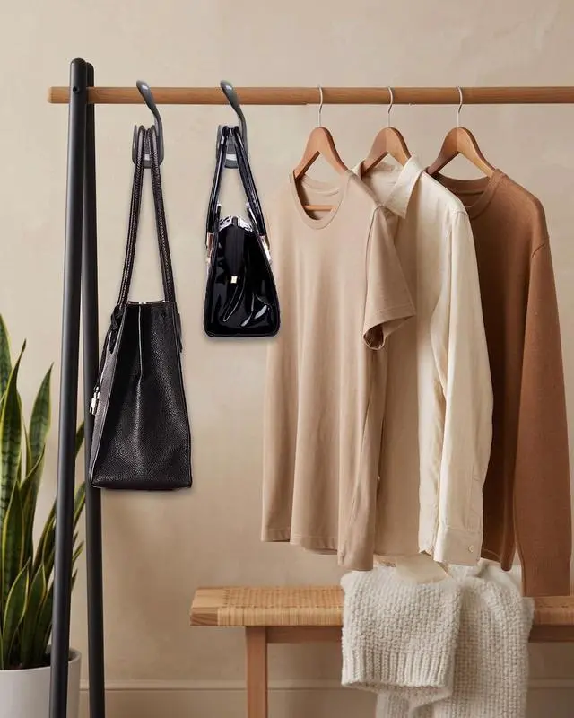 Alt view image 3 of 7 - Purse Hangers for Closet, Bag Hanger 11PCS Purse Holder for Closet Backpack Hanger Hook for Organizer Storage Purses Tote Bag Backpacks Handbags(Grey)