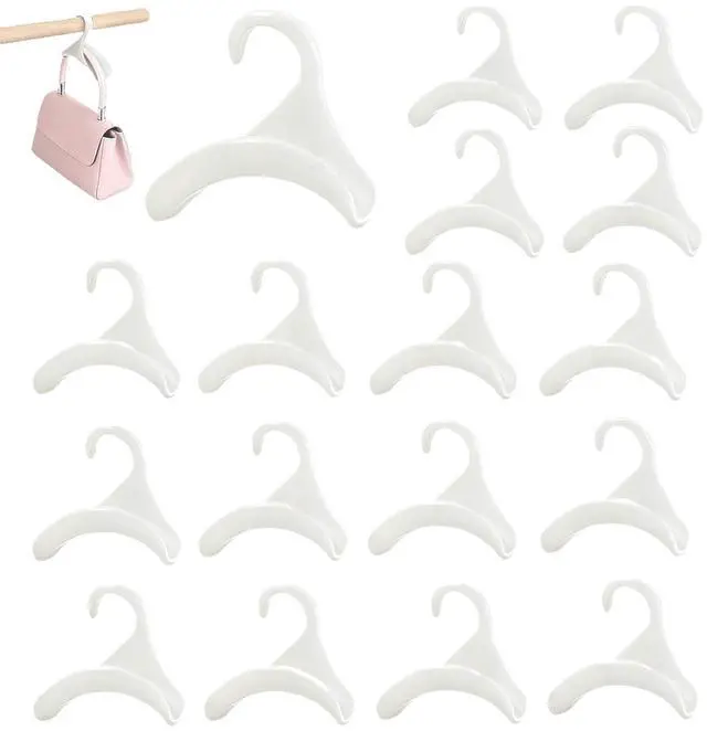 Main image of 16 Pcs Purse Hanger Hook Acrylic White Bag Organizer Tote Hanger Closet Organizer Storage for Storing Tie Handbags Belt Tote Bag Satchels(White)