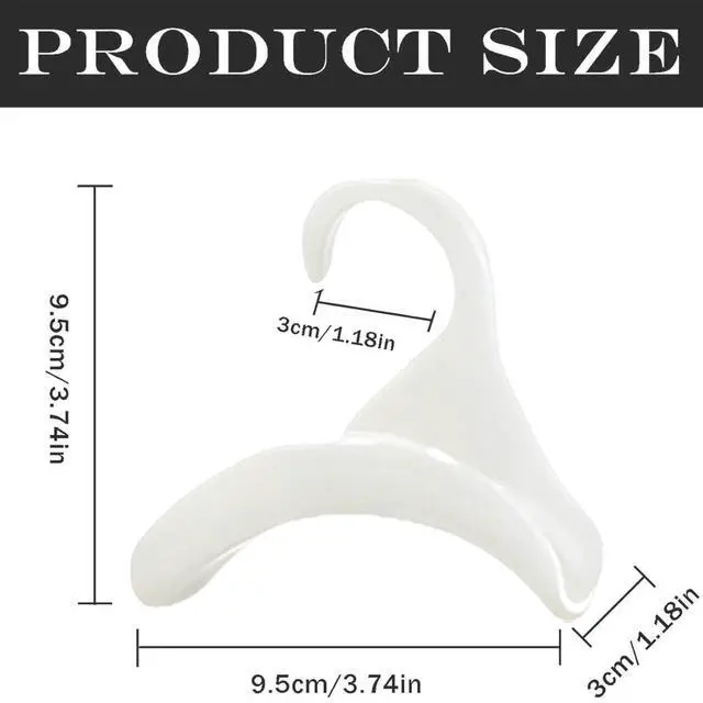 Alt view image 2 of 5 - 16 Pcs Purse Hanger Hook Acrylic White Bag Organizer Tote Hanger Closet Organizer Storage for Storing Tie Handbags Belt Tote Bag Satchels(White)